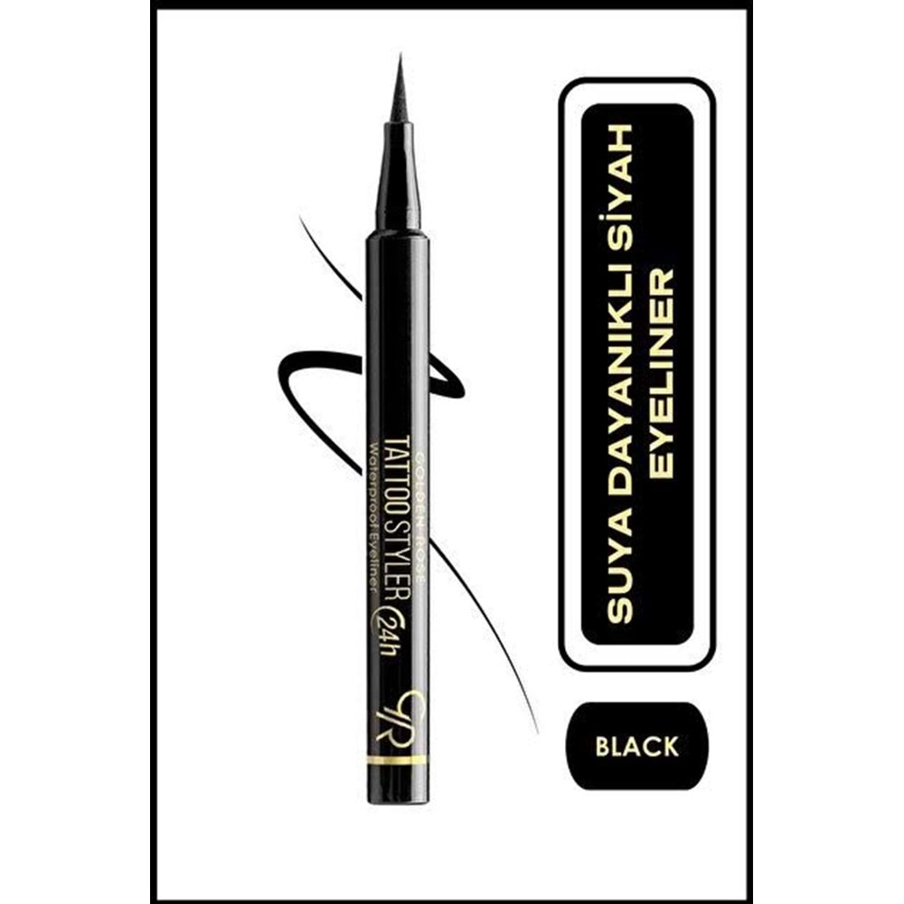 GOLDEN ROSE TATTOO STYLER WATERPROOF EYELİNER MİDNİGHT BLACK