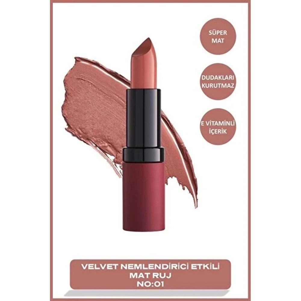 GOLDEN ROSE VELVET MATTE LIPSTICK 01