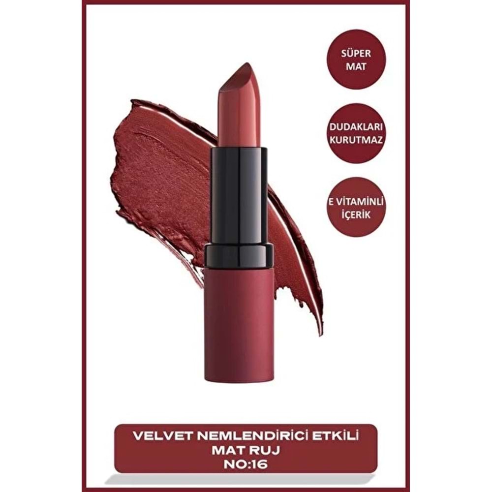 GOLDEN ROSE VELVET MATTE LIPSTICK 16