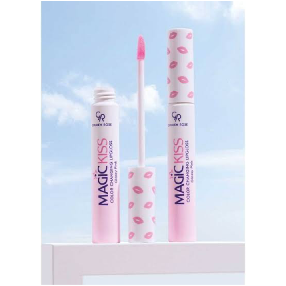 GOLDEN ROSE MAGIC KISS COLOR CHANGING LIPGLOSS GLOSSY PINK