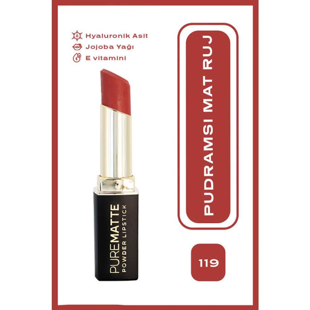 GOLDEN ROSE PURE MATTE POWDER LIPSTICK 119
