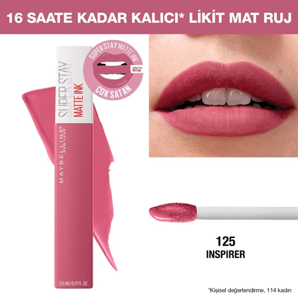 MYB SUPER STAY MATTE INK RUJ 125 INSPIRER