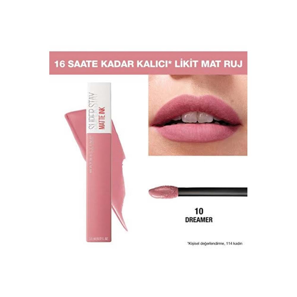 MYB SUPER STAY MATTE INK RUJ 10 DREAMER
