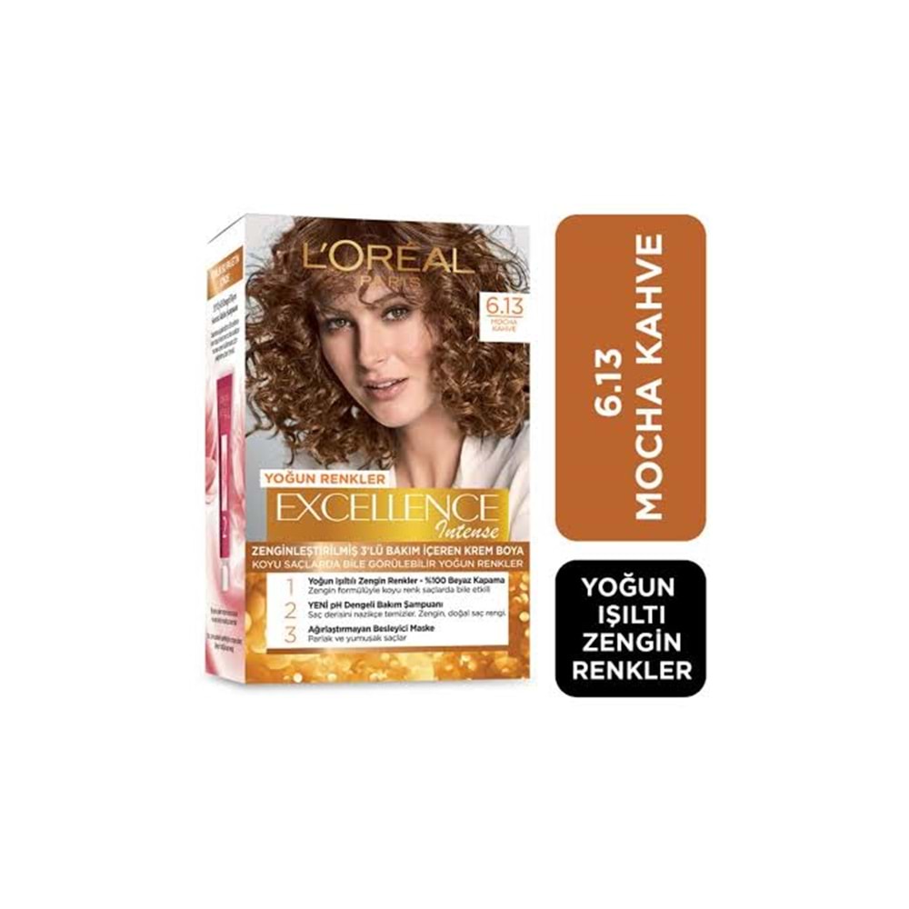 LOREAL EXCELLENCE INTENSE SAÇ BOYASI 6.13 MOCHA KAHVE