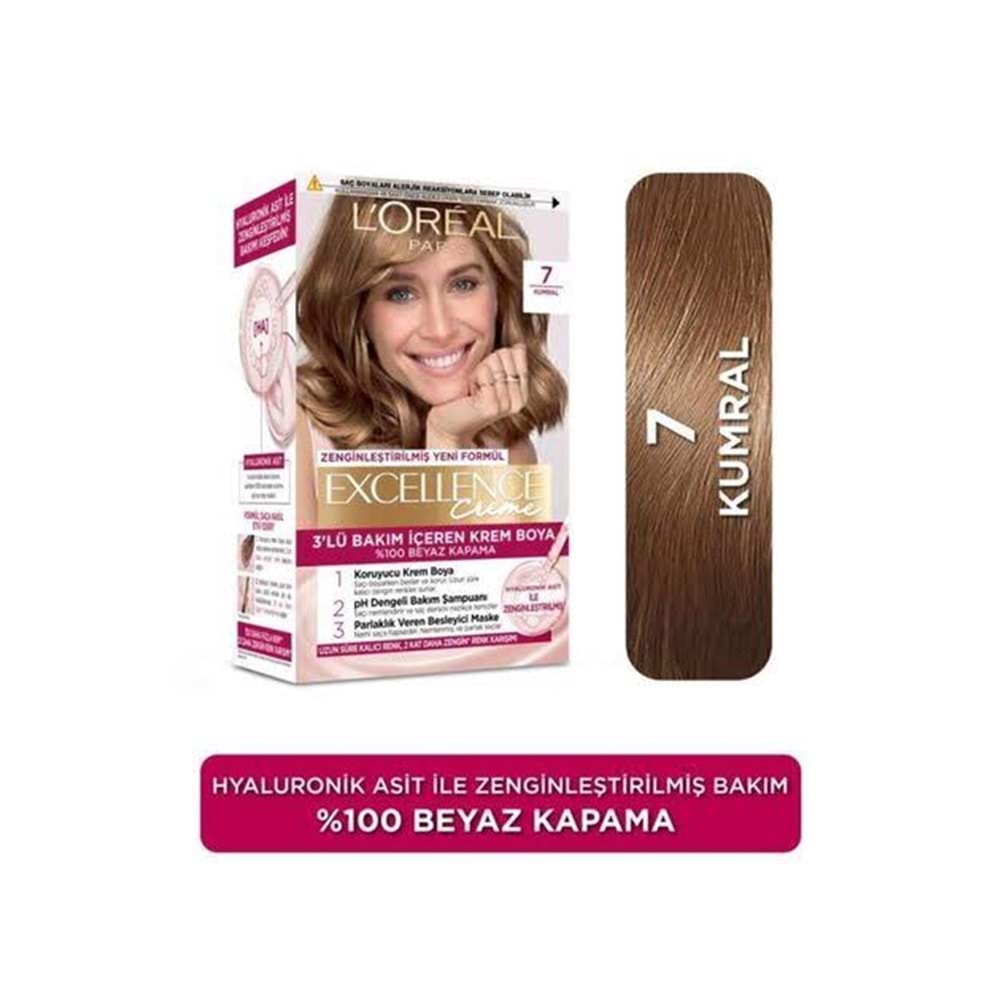 LOREAL EXCELLENCE CREME SAÇ BOYASI 7 KUMRAL