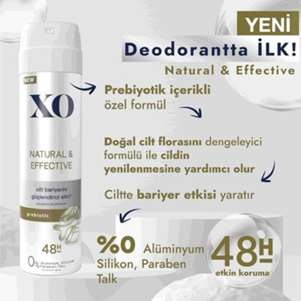 XO NATURAL & EFFECTIV DEO WOMEN 150 ML