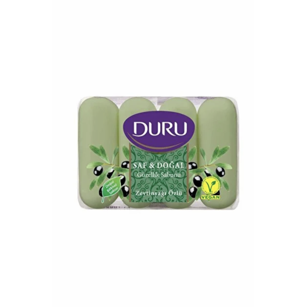 DURU SAF VE DOĞAL ZEYTİNYAĞLI SABUN 4LÜ
