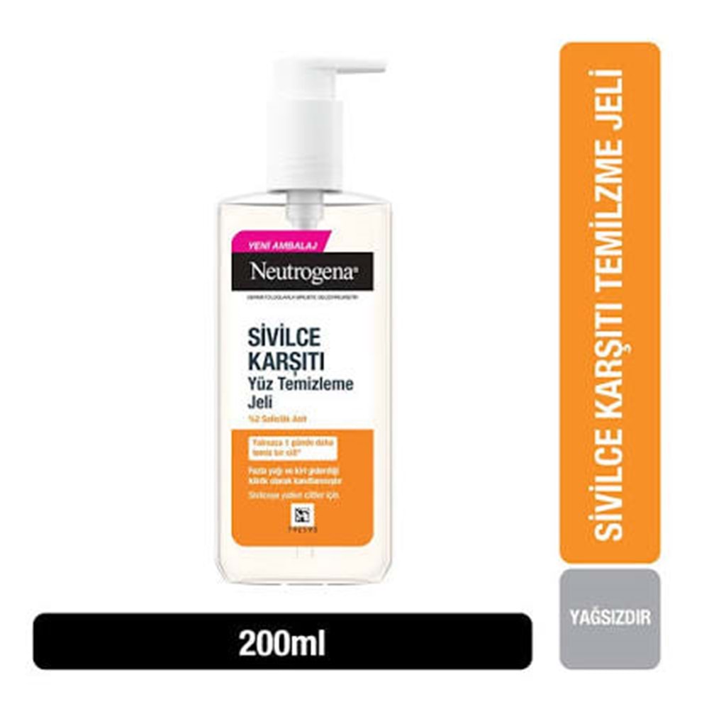 NEUTROGENA SİVİLCE KARŞITI YÜZ TEMİZLEME JELİ