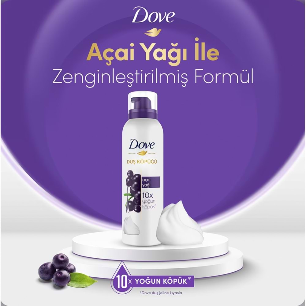 DOVE AÇAİ YAĞI DUŞ KÖPÜĞÜ 200 ML