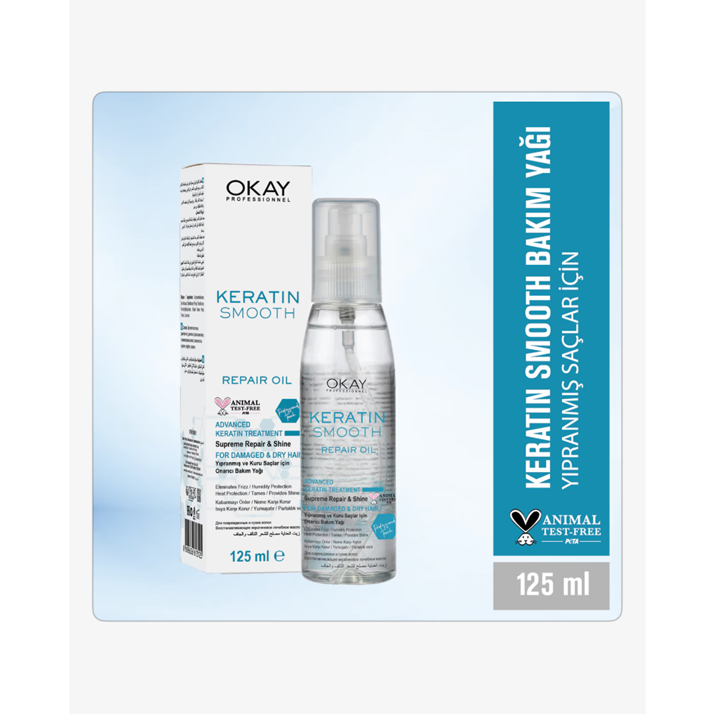 OKAY PRO KERATIN SMOOTH ONARICI BAKIM YAĞI 125 ML