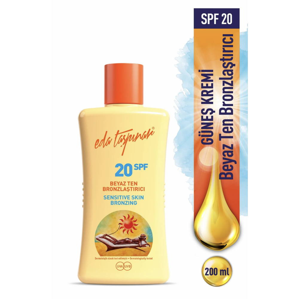 EDA TAŞPINAR BEYAZ TEN BRONZLAŞTIRICI 20 SPF 200 ML