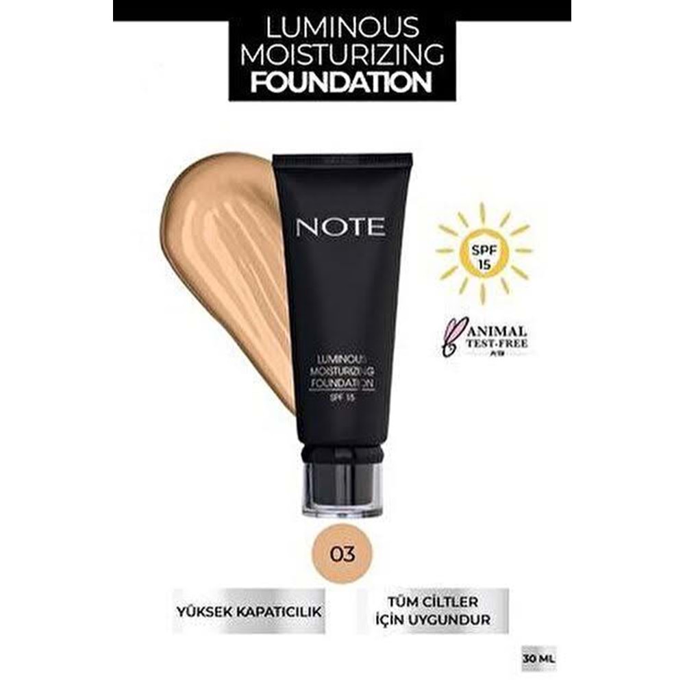 NOTE LUMINOUS MOISTURIZNG FOUNDATION NO 03