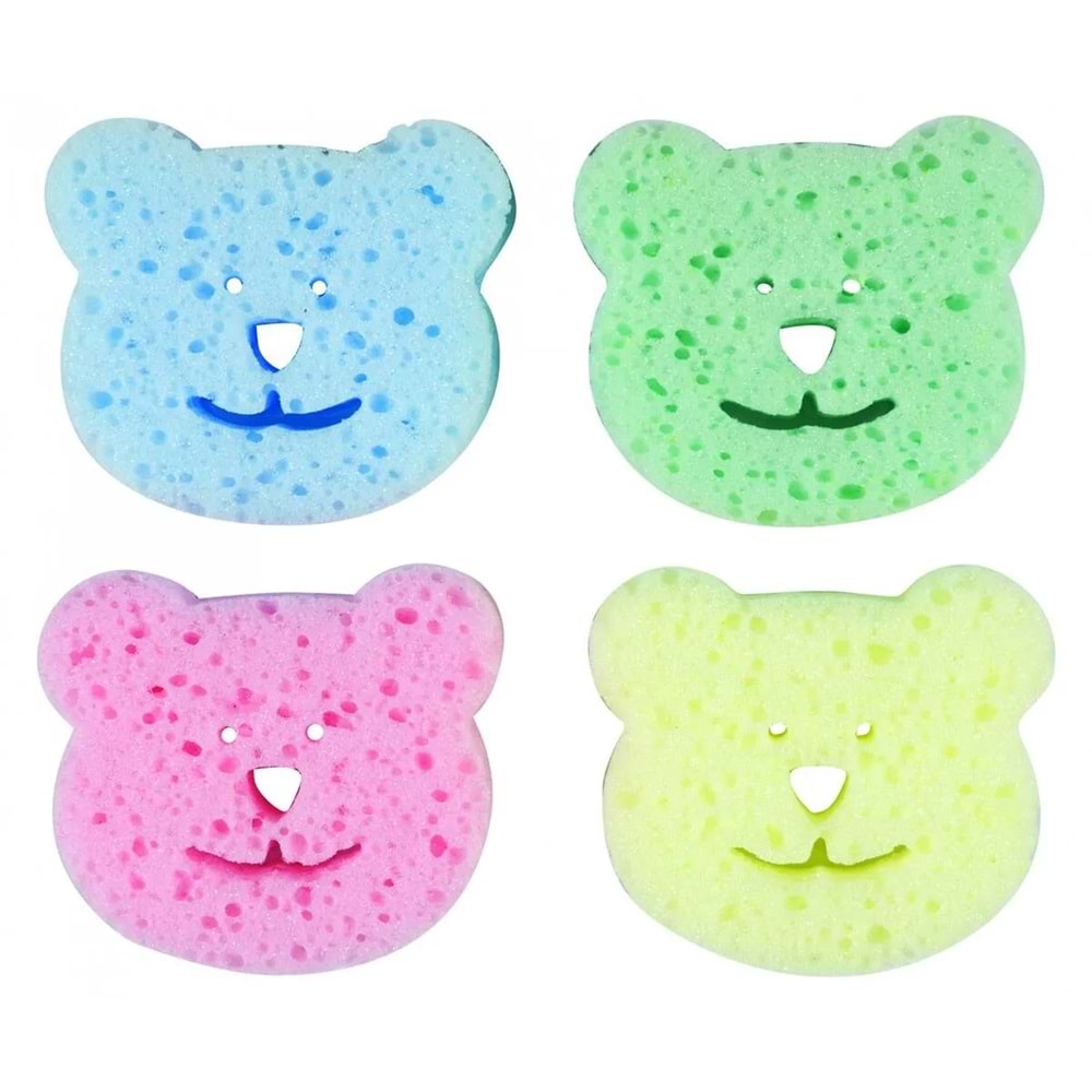 BEBEDOR 4LÜ RENKLİ BANYO SÜNGERİ