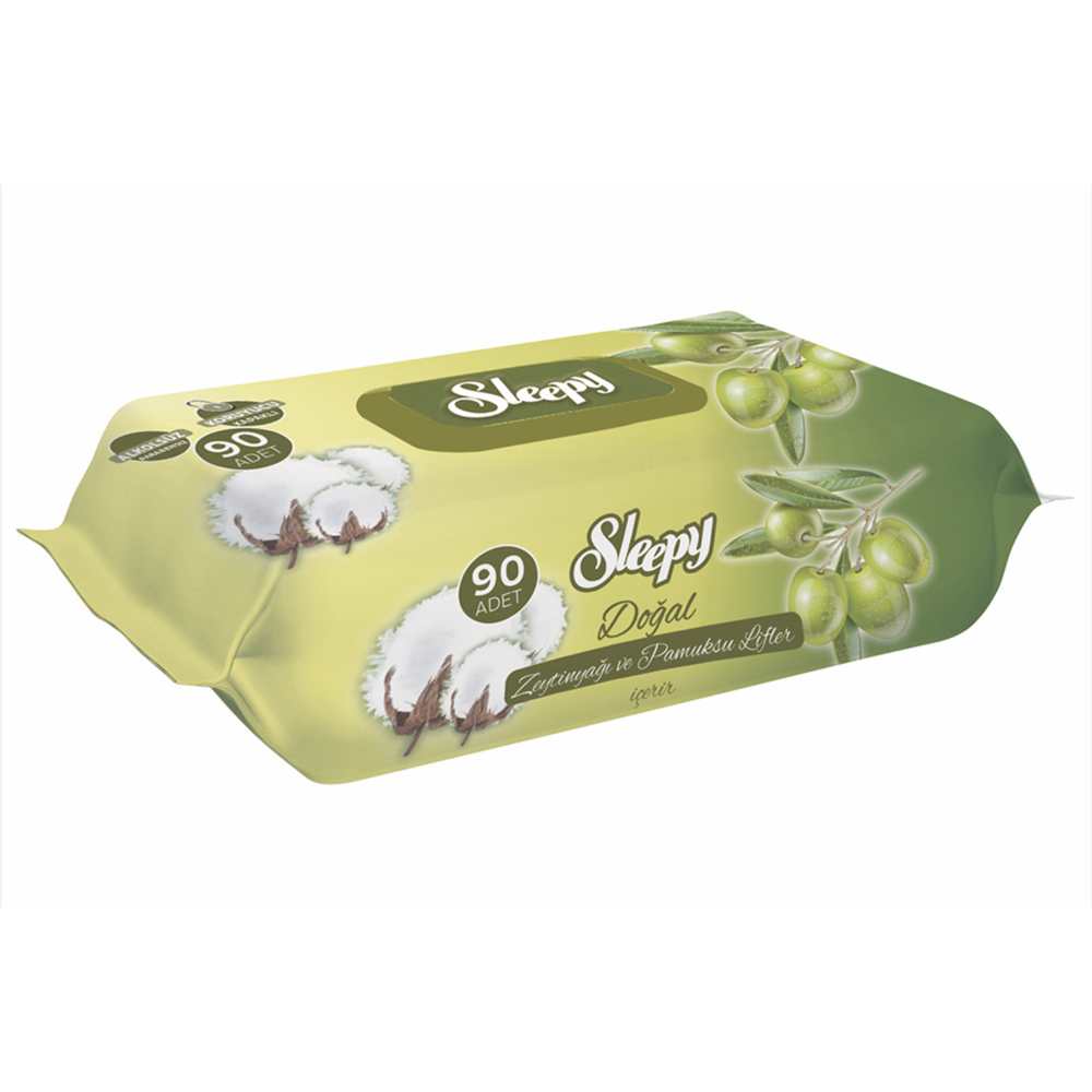 SLEEPY ZEYTİNYAĞLI ISLAK BEBEK HAVLUSU 90Lİ