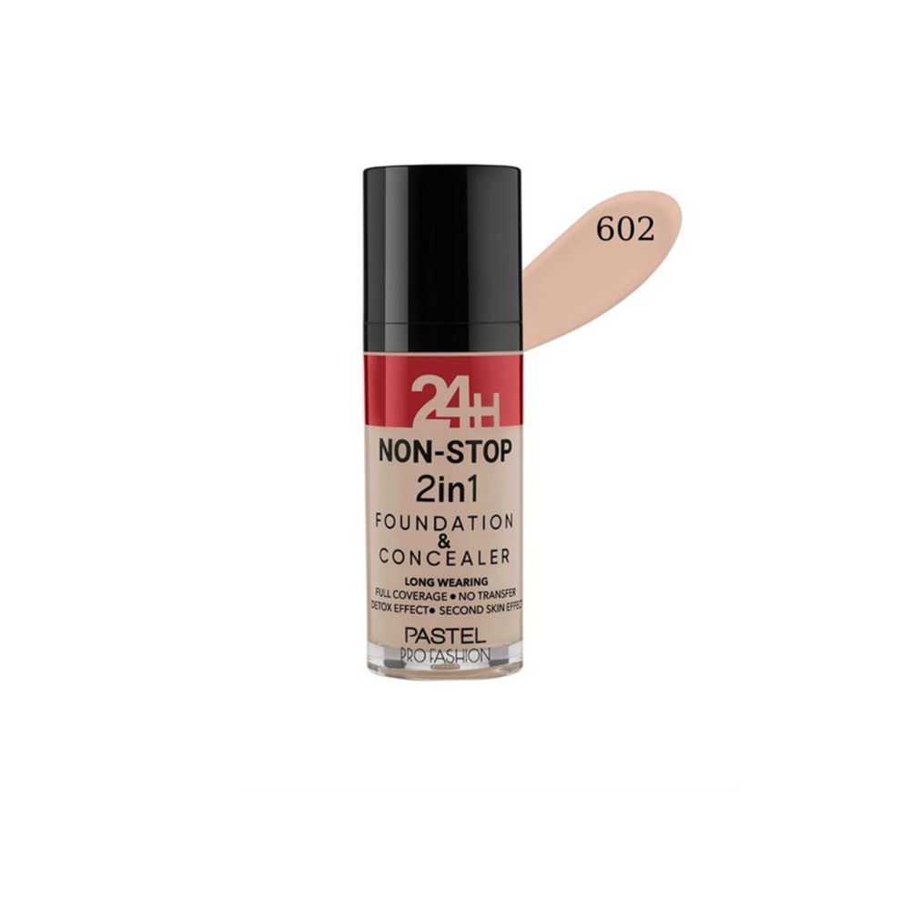 PASTEL 24H NON-STOP 2in1 FOUNDATION&CONCEALER 602