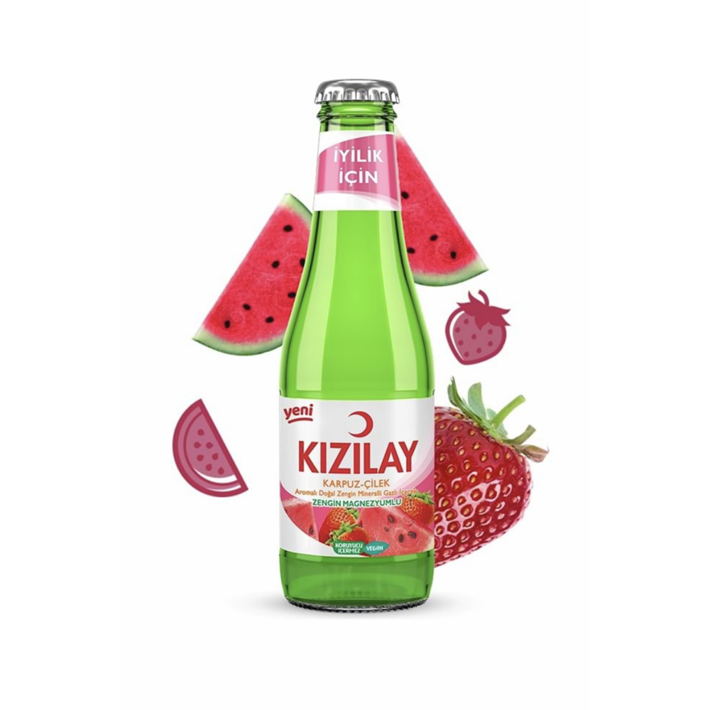 KIZILAY KARPUZ-ÇİLEK AROMALI MİNERALLİ İÇECEK 200 ML