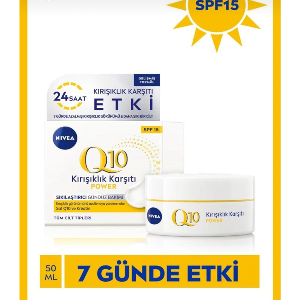 NIVEA KIRIŞIKLIK KARŞITI CANLANDIRICI GÜNDÜZ BAKIM KREMİ 50 ML SPF15