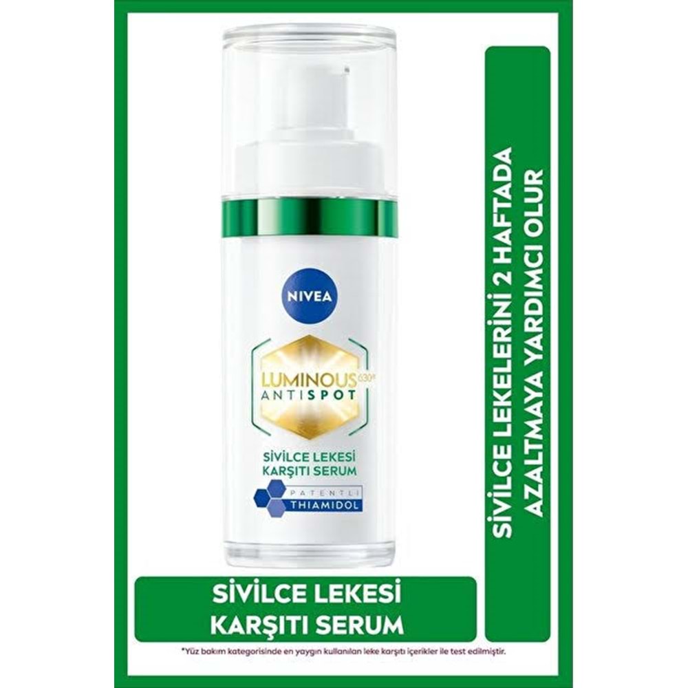 NIVEA CELLUAR LUMINOUS ANTISPOT SİVİLCE LEKESİ KARŞITI SERUM 30 ML
