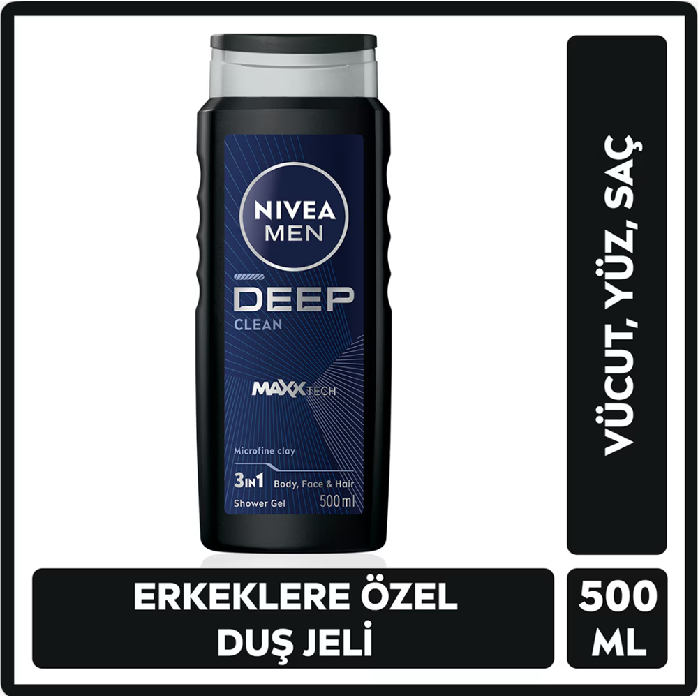 NIVEA MEN DEEP CLEAN DUŞ JELİ 500 ML