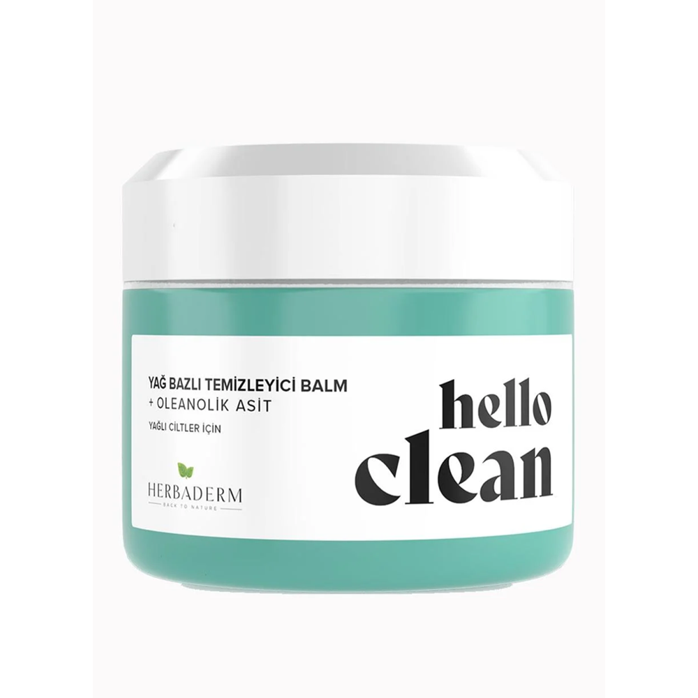 HERBADERM HELLO CLEAN YAĞ BAZLI TEMİZLEYİCİ BALM OLEANOLİK ASİT 100 ML