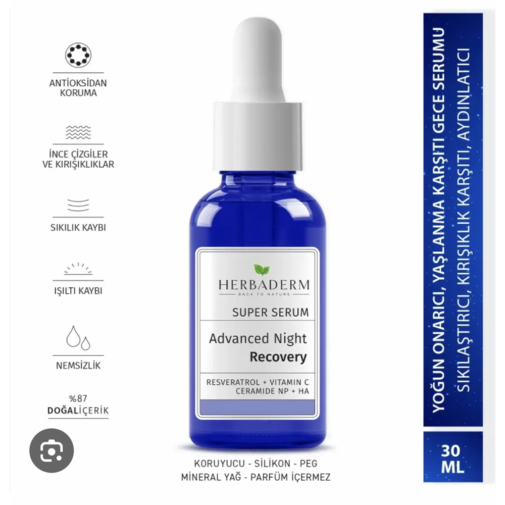 HERBADERM SUPER SERUM ADVANCED NIGHT RECOVERY 30 ML
