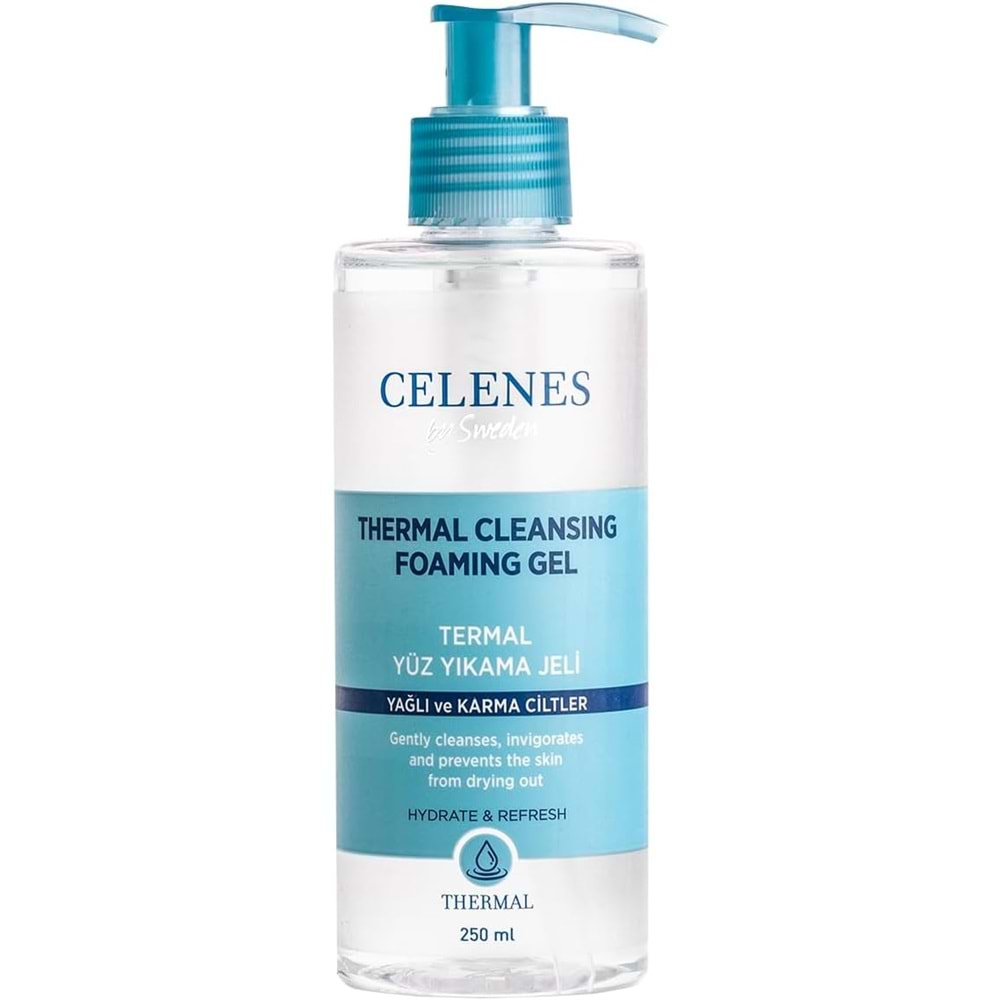 CELENES TERMAL YÜZ YIKAMA JELİ YAĞLI VE KARMA CİLTLER 250 ML