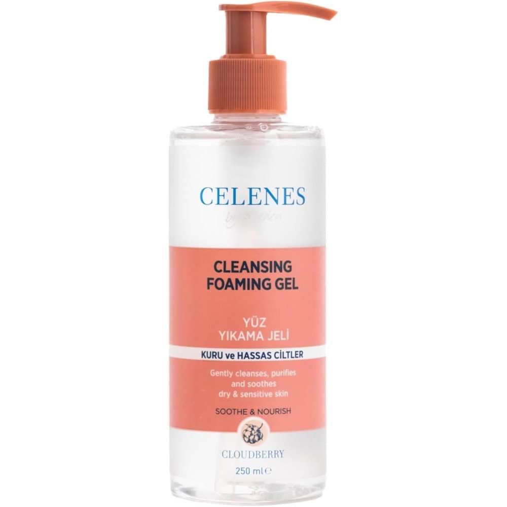 CELENES YÜZ YIKAMA JELİ KURU VE HASSAS CİLTLER 250 ML