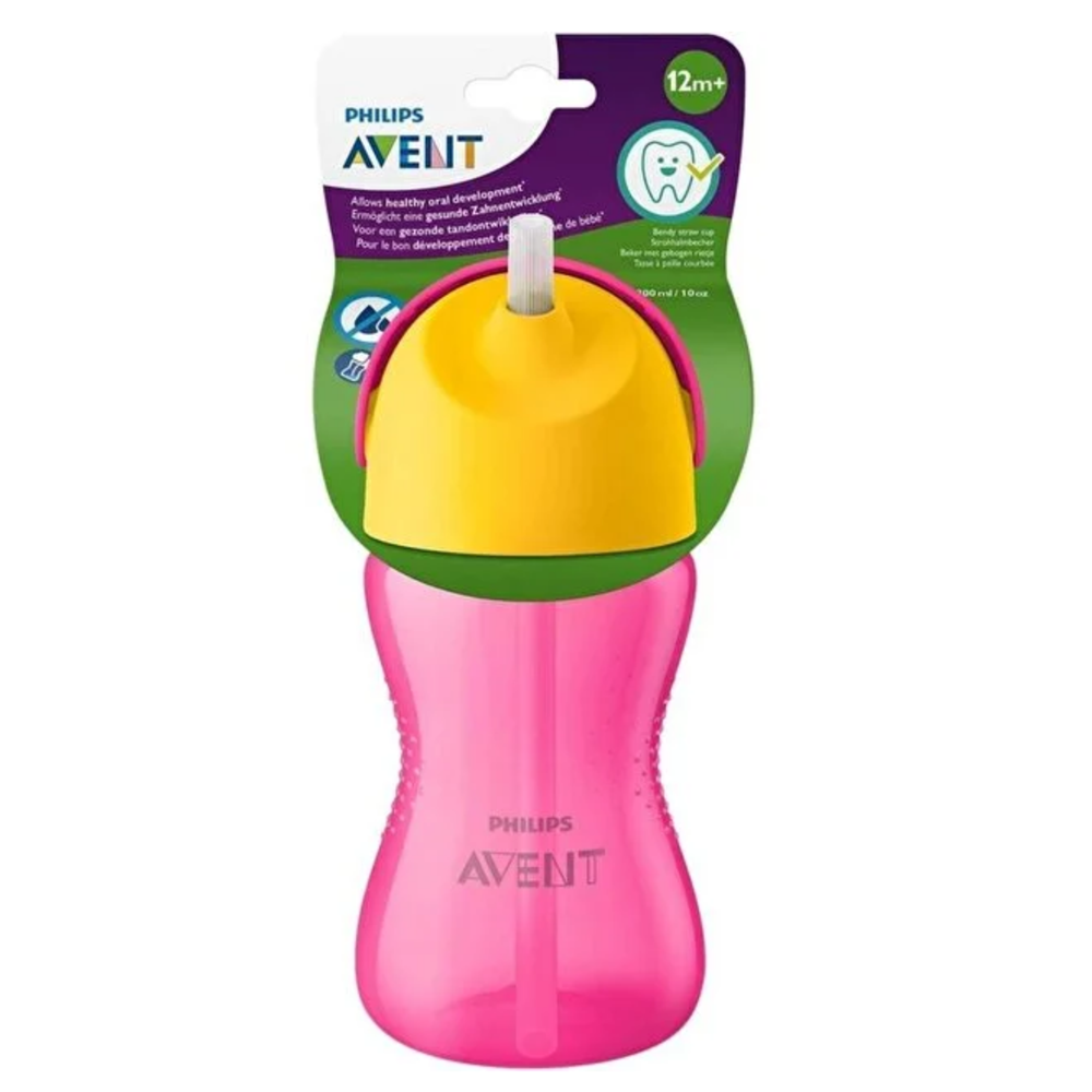 PHILIBS AVENT PİPETLİ PEMBE BARDAK 300 ML