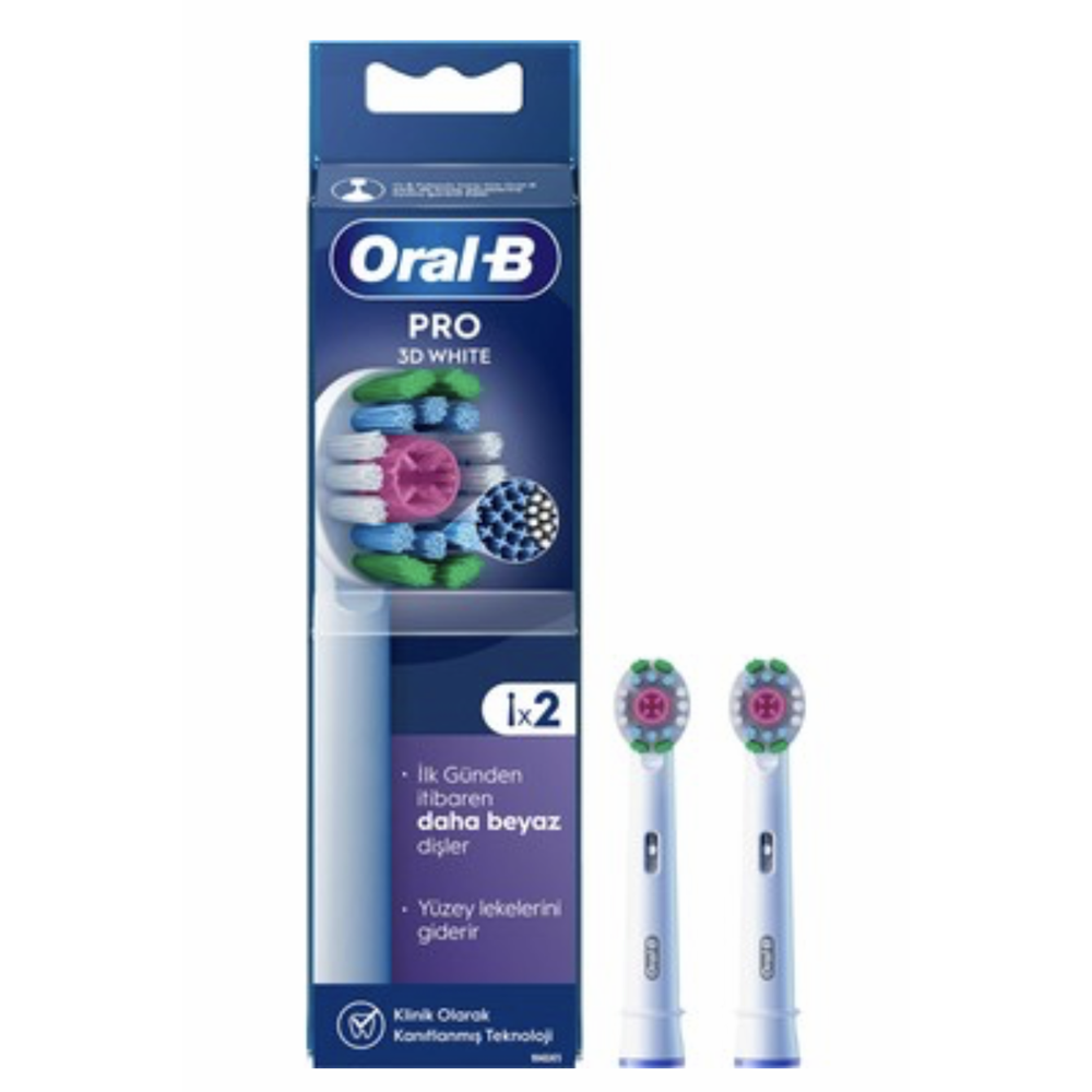 ORAL-B 3D WHITE X-FİLAMENT ŞARJLI DİŞ FIRÇASI YEDEK BAŞLIĞI 2 ADET