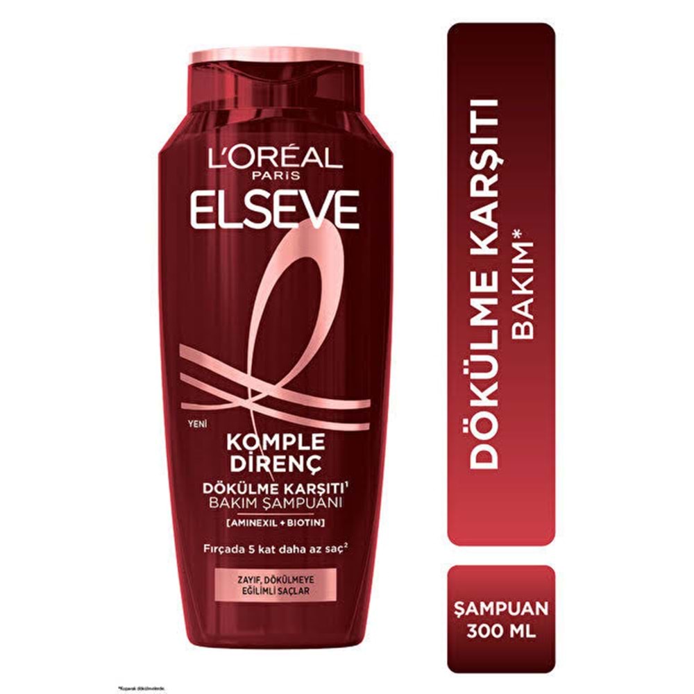 ELSEVE KOMPLE DİRENÇ DÖKÜLME KARŞITI BAKIM ŞAMPUANI 300 ML