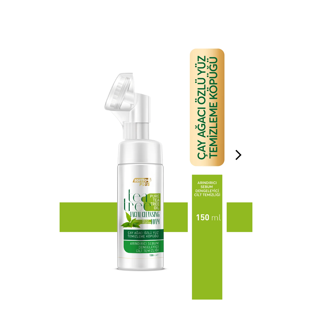 SOFTTO PLUS ÇAY AĞACI YÜZ TEMİZLEME KÖPÜĞÜ 150 ML