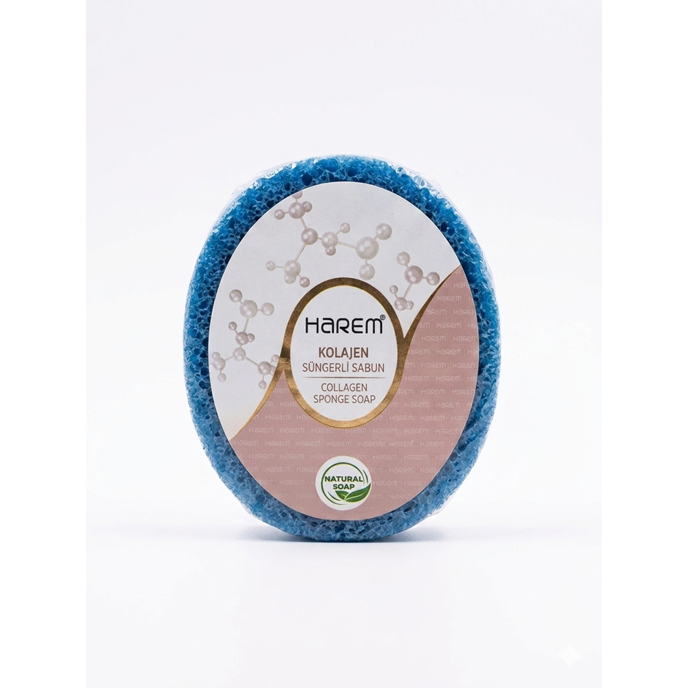 HAREMS KOLOJEN SÜNGERLİ SABUN 135 GR