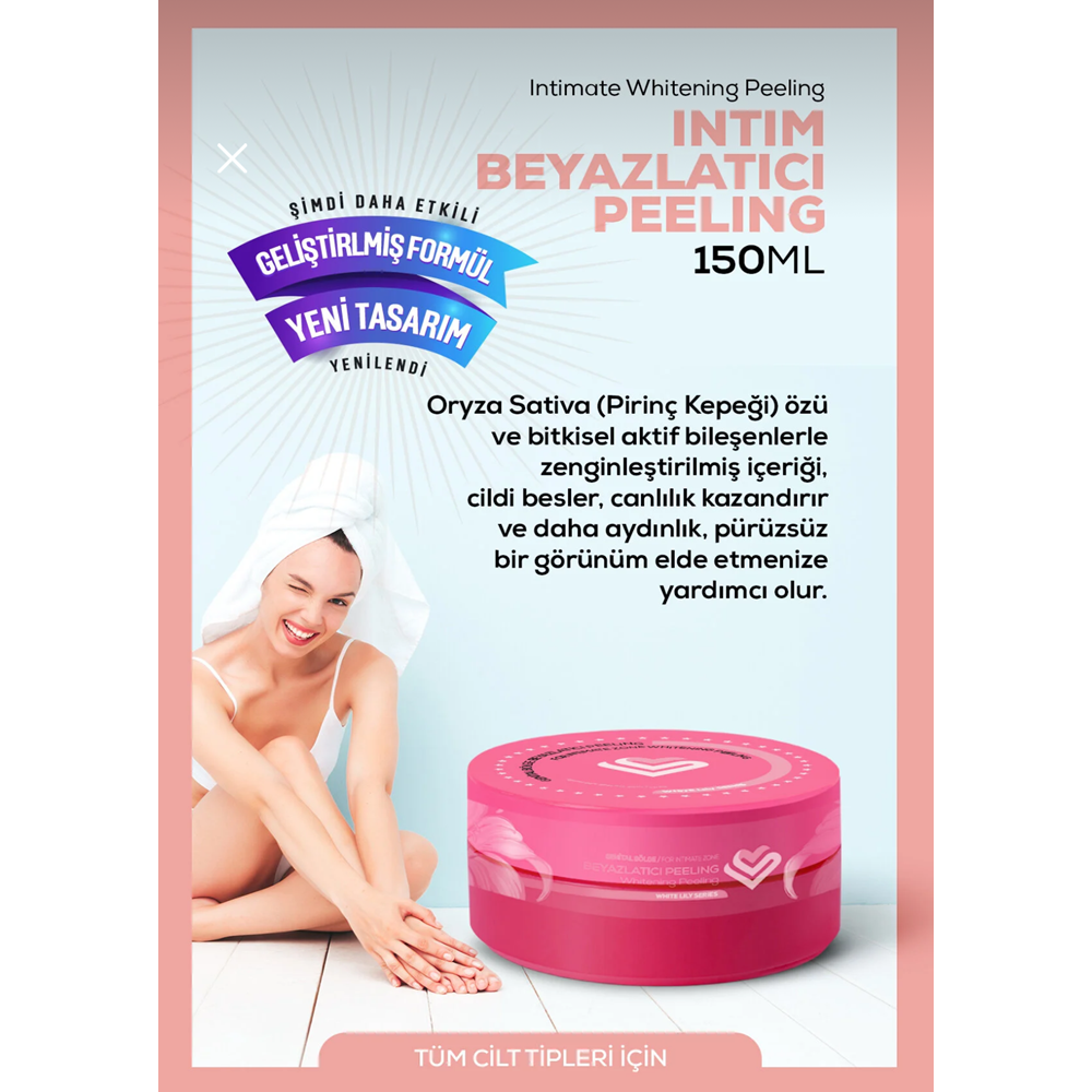 ECC HEALTH GENİTAL BÖLGE BEYAZLATICI PEELING 150 ML