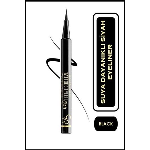 GOLDEN ROSE TATTOO STYLER WATERPROOF EYELİNER MİDNİGHT BLACK