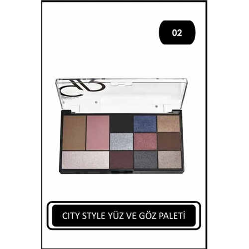GOLDEN ROSE CITY STYLE FACE&EYE PALETTE 02 SMOKEY