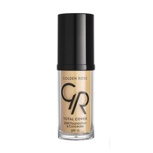 GOLDEN ROSE TOTAL COVER 2IN1 FOUNDATION&CONCEALER 03 ALMOND