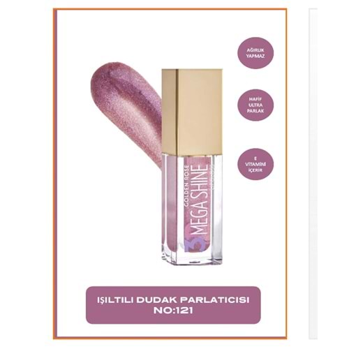 GOLDEN ROSE 3D MEGA SHINE LIPGLOSS 121