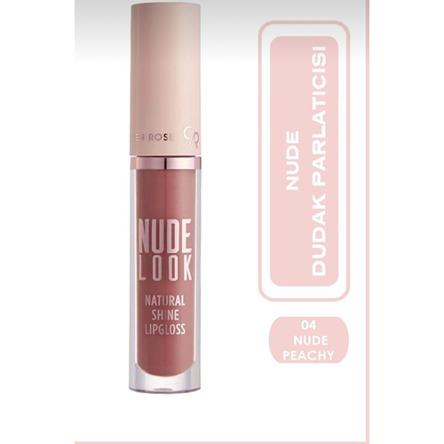 GOLDEN ROSE NUDE LOOK NATURAL SHINE LIPGLOSS 04 PEACHY NUDE
