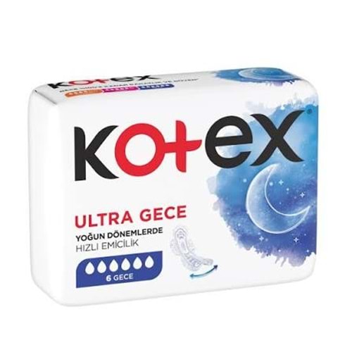 KOTEX ULTRA GECE HİJYENİK PED 6LI