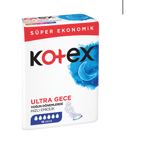 KOTEX ULTRA QUADRO GECE 16LI
