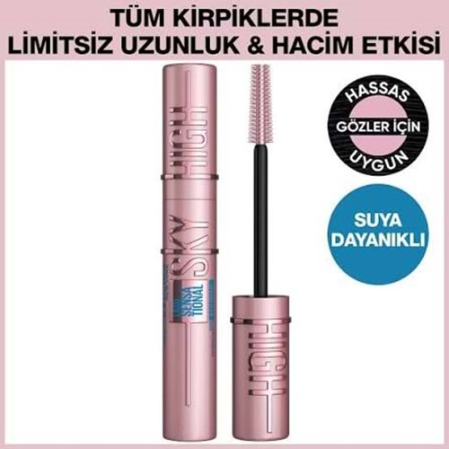 MYB LASH SENS SKY HIGH WATERPROFF MASCARA 01 VERY BLACK