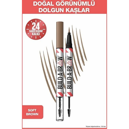 MYB BUILD A BROW KAŞ SABİTLEYİCİ KALEM JEL 255 SOFT BROWN