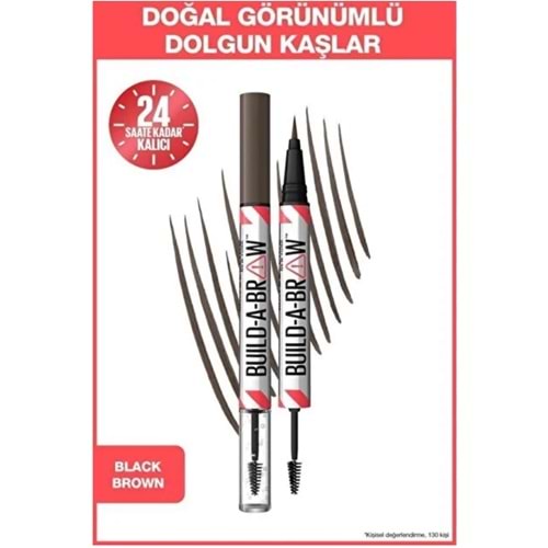MYB BUILD A BROW KAŞ SABİTLEYİCİ KALEM JEL 262 BLACK BROWN