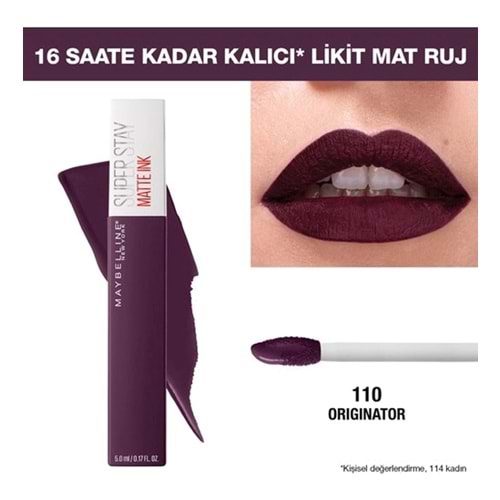 MYB SUPER STAY MATTE INK RUJ 110 ORIGINATOR