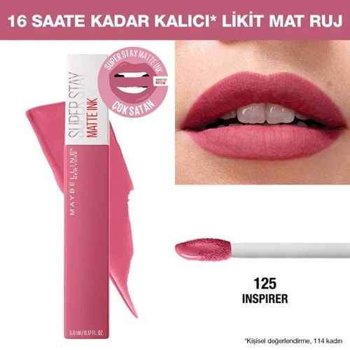 MYB SUPER STAY MATTE INK RUJ 125 INSPIRER