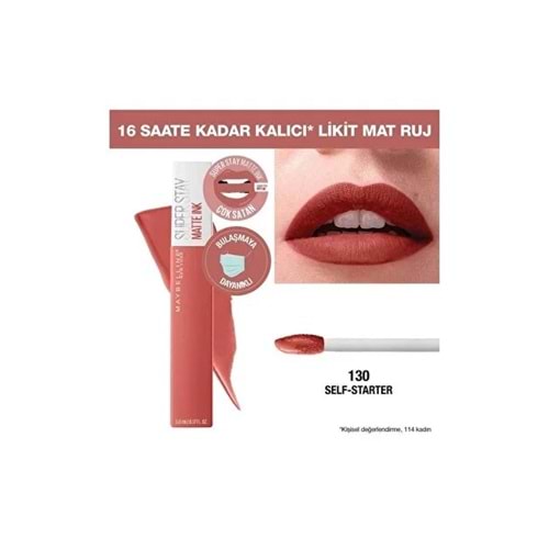 MYB SUPER STAY MATTE INK RUJ 130 SELF-STARTER