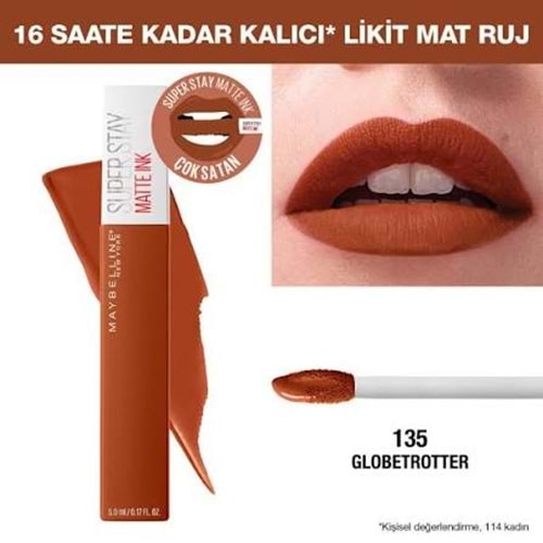 MYB SUPER STAY MATTE INK RUJ 135 GLOBEDROTTER