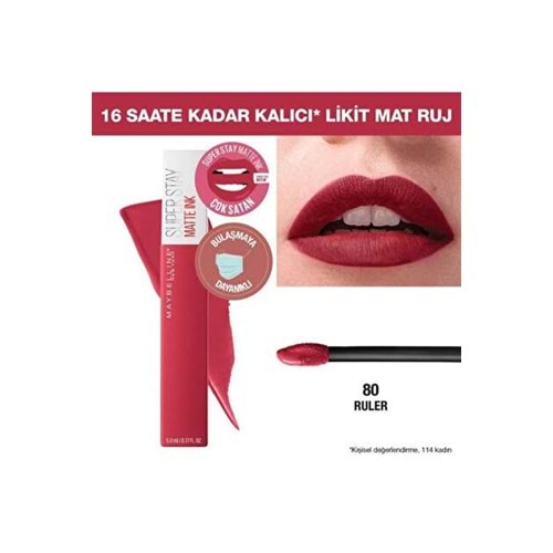 MYB SUPER STAY MATTE INK RUJ 80 RULER