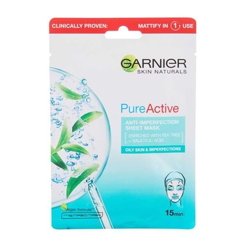 GARNIER PURE ACTIVE YÜZ MASKESİ
