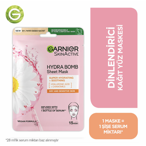 GARNIER HYDRA BOMB CHAMOMILE YÜZ MASKESİ